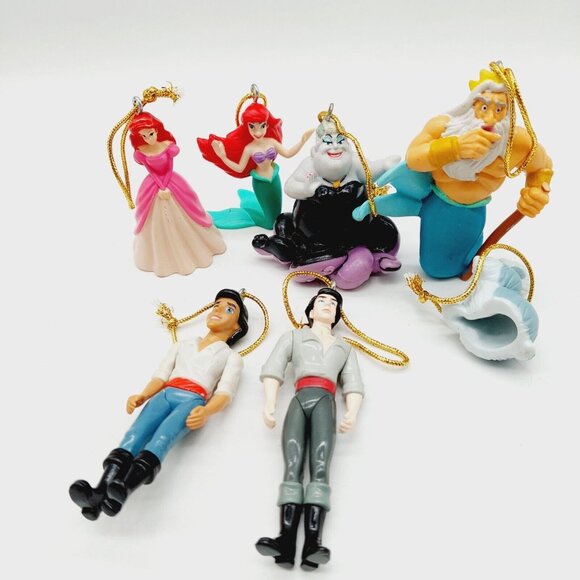 Disney The Little Mermaid Lot Of 7 PVC Figures Read Ornaments - Picture 16 of 16